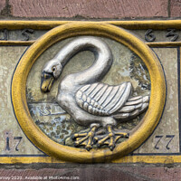 Buy canvas prints of Swan Sculpture in Nuremberg by Chris Dorney