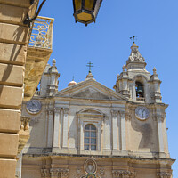 Buy canvas prints of St. Pauls Cathedral in Mdina by Chris Dorney