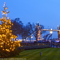 Buy canvas prints of Tower Bridge at Christmas by Chris Dorney