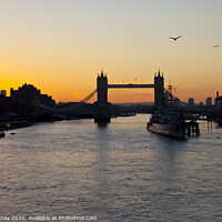 Buy canvas prints of Tower Bridge Sunrise in London by Chris Dorney