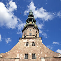 Buy canvas prints of St. Peter's Church in Riga by Chris Dorney