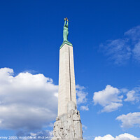 Buy canvas prints of The Freedom Monument in Riga by Chris Dorney
