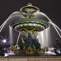 Buy canvas prints of Fountain at Place de la Concorde in Paris by Chris Dorney