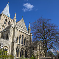 Buy canvas prints of Rochester Cathedral in Kent by Chris Dorney