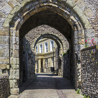 Buy canvas prints of Barbican Gate at Lewes Castle by Chris Dorney
