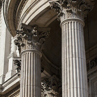 Buy canvas prints of Columns at the Southern Facade of St. Pauls Cathedral by Chris Dorney