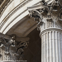 Buy canvas prints of St Pauls Cathedral Columns by Chris Dorney