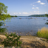 Buy canvas prints of Lake Windermere in the Lake District by Chris Dorney