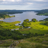Buy canvas prints of View of Lake Windermere in the Lake District by Chris Dorney
