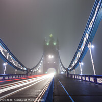 Buy canvas prints of Foggy Tower Bridge by Chris Dorney