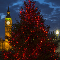 Buy canvas prints of Big Ben Christmas by Chris Dorney