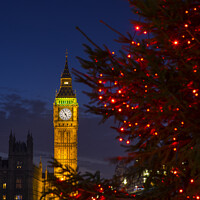 Buy canvas prints of Big Ben at Christmas by Chris Dorney