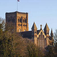 Buy canvas prints of St Albans Cathdral by Chris Dorney