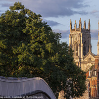 Buy canvas prints of York Minster and the City Wall by Chris Dorney