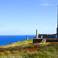 Buy canvas prints of Chimney Remains at Levant Tin Mine in Cornwall by Chris Dorney