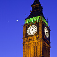 Buy canvas prints of Big Ben with the Moon and Venus by Chris Dorney