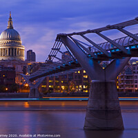 Buy canvas prints of St. Paul's Cathedral and the Millennium Bridge by Chris Dorney