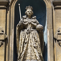 Buy canvas prints of Queen Elizabeth I Statue on Fleet Street in London by Chris Dorney