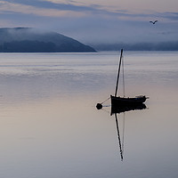 Buy canvas prints of Peaceful sunrise on the river Camel by Lindsay Philp