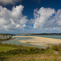 Buy canvas prints of Panoramic view over Padstow by Lindsay Philp