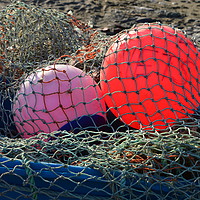 Buy canvas prints of NETS AND BUOYS by Jennifer Williams