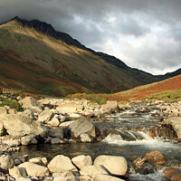 Buy canvas prints of Great Gable at Wasdale by Linda Lyon