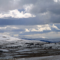 Buy canvas prints of Snow and cloud over Uldale Common Lake District UK by Linda Lyon