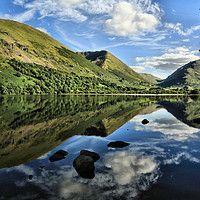 Buy canvas prints of Reflection at Brotherswater by Linda Lyon