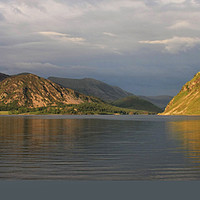 Buy canvas prints of Ennerdale Water and Anglers Crag by Linda Lyon