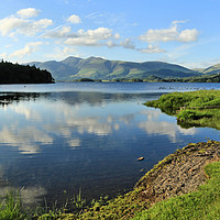 Buy canvas prints of Skiddaw From Derwentwater by Linda Lyon