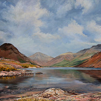 Buy canvas prints of oil painting Wastwater by Linda Lyon
