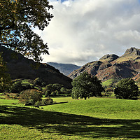 Buy canvas prints of The Langdale Pikes from Chapel Stile by Linda Lyon