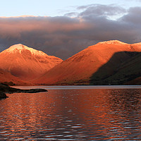 Buy canvas prints of Sunset at Wastwater by Linda Lyon