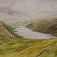 Buy canvas prints of Watercolour of Ullswater by Linda Lyon