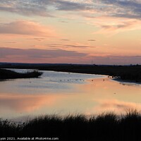 Buy canvas prints of Sunset  on Sheppey by Linda Lyon