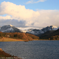 Buy canvas prints of Buttermere fells from Crummock Water by Linda Lyon