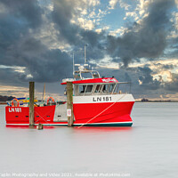 Buy canvas prints of Colourful fishing boat Brancaster Norfolk by Graeme Taplin Landscape Photography
