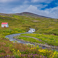 Buy canvas prints of Hesteyri Chapel Iceland by Graeme Taplin Landscape Photography