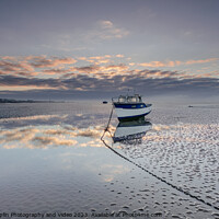Buy canvas prints of Thorpe Bay moored boat at sunrise  by Graeme Taplin Landscape Photography