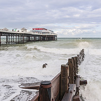 Buy canvas prints of Cromer Pier Frothy Sea by Graeme Taplin Landscape Photography