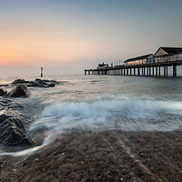 Buy canvas prints of Southwold Pier, Suffolk at sunrise by Graeme Taplin Landscape Photography