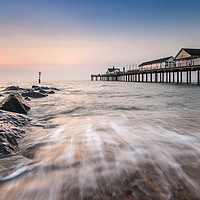 Buy canvas prints of Sunrise Southwold Pier, Suffolk by Graeme Taplin Landscape Photography