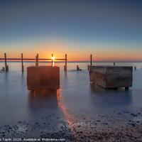 Buy canvas prints of Sunrise over the sea defences by Graeme Taplin Landscape Photography