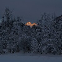 Buy canvas prints of Dawn light hits Bavarian Alps by John Iddles