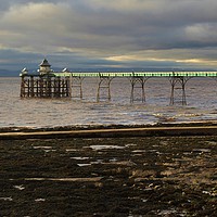 Buy canvas prints of Late evening sun on Clevedon Pier                  by John Iddles