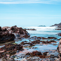 Buy canvas prints of Newtrain Bay (Rocky Beach) rock pools in Cornwall by Milton Cogheil