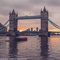 Buy canvas prints of Tower Bridge and the River Thames at sunrise by Milton Cogheil