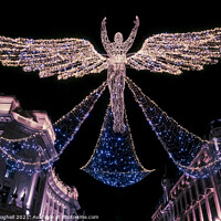 Buy canvas prints of London festive Christmas street lights by Milton Cogheil