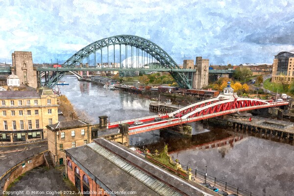 River Tyne Picture Board by Milton Cogheil