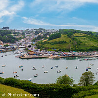 Buy canvas prints of Panoramic view of Salcombe town and harbour by Milton Cogheil